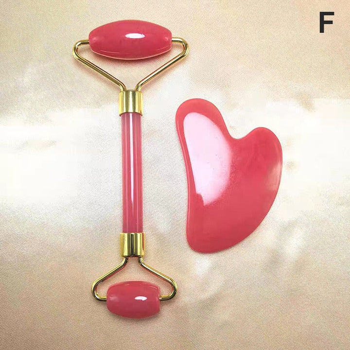 "Eleganter Gesichtsroller & Massageschaber aus Edelstein für strahlende, glatte Haut, doppelseitiges Design für effektive Pfl