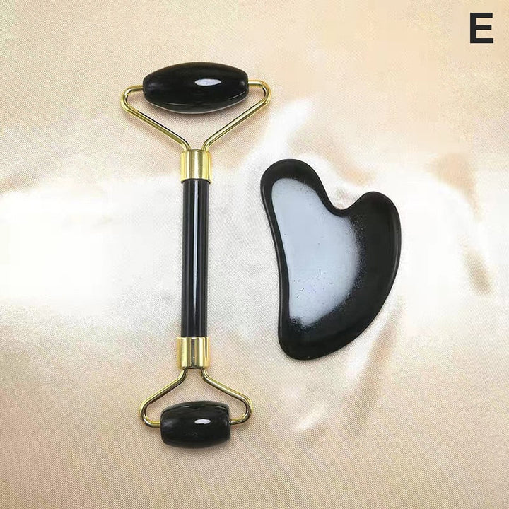 "Eleganter Gesichtsroller & Massageschaber aus Edelstein für strahlende, glatte Haut, doppelseitiges Design für effektive Pfl