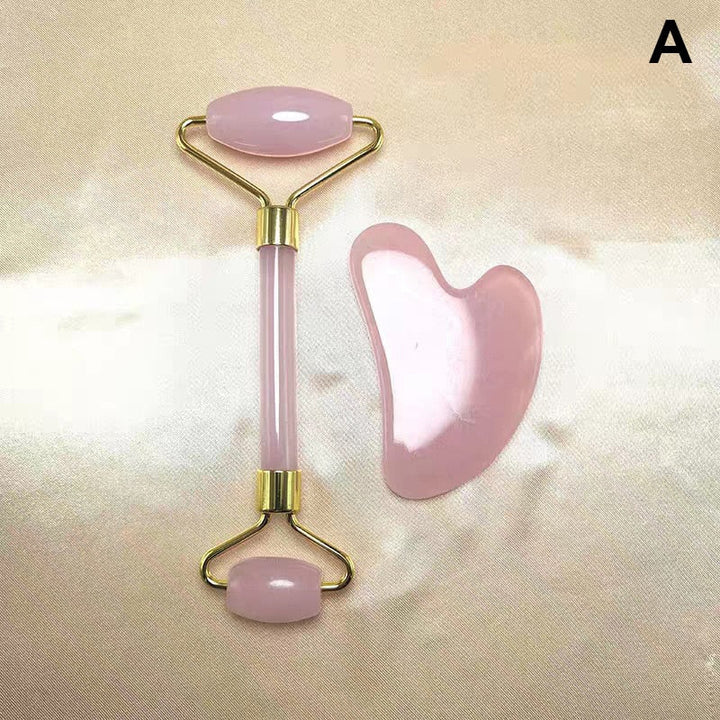 "Eleganter Gesichtsroller & Massageschaber aus Edelstein für strahlende, glatte Haut, doppelseitiges Design für effektive Pfl