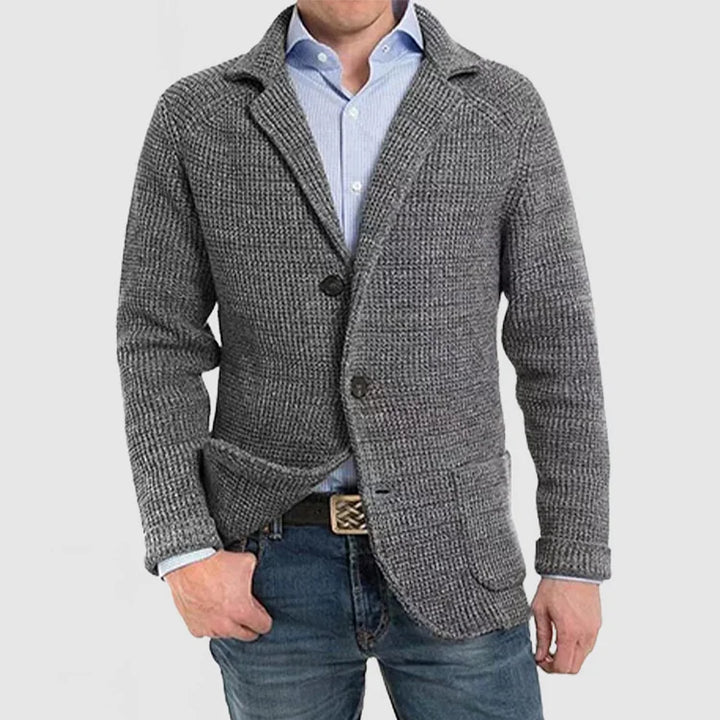 "Eleganter Herren-Blazer in Schwarz, ideal für Business und Freizeit, mit zeitlosem Design und komfortablem Schnitt."