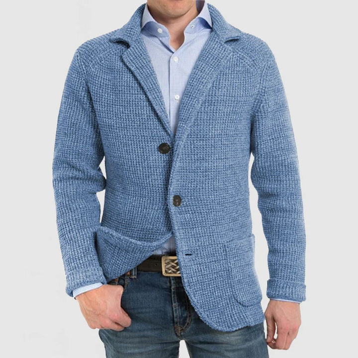 "Eleganter Herren-Blazer in Schwarz, ideal für Business und Freizeit, mit zeitlosem Design und komfortablem Schnitt."