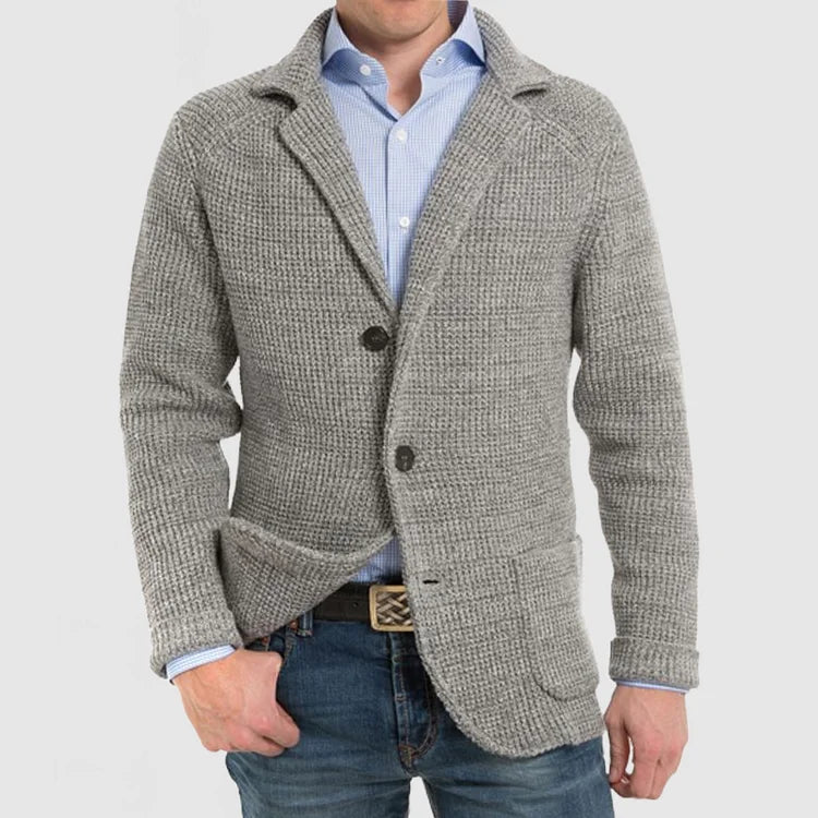 "Eleganter Herren-Blazer in Schwarz, ideal für Business und Freizeit, mit zeitlosem Design und komfortablem Schnitt."