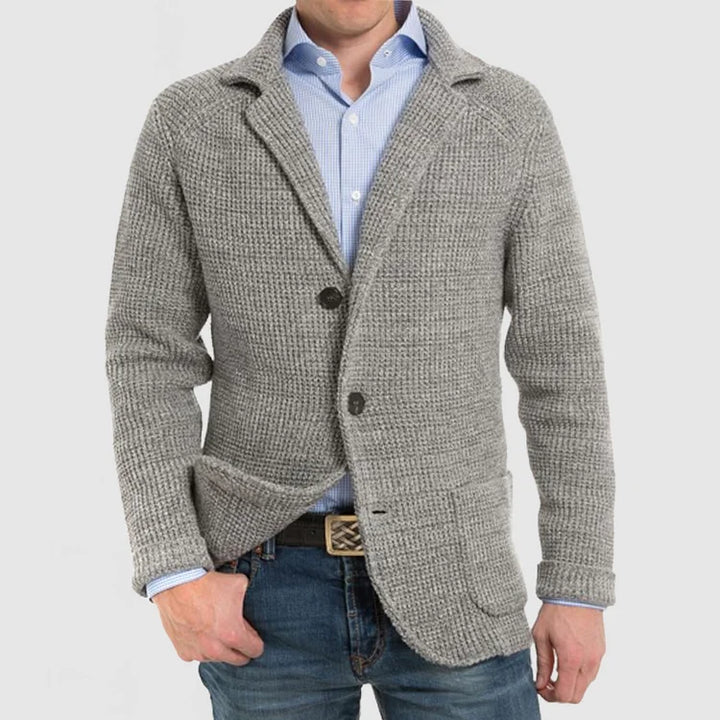 "Eleganter Herren-Blazer in Schwarz, ideal für Business und Freizeit, mit zeitlosem Design und komfortablem Schnitt."