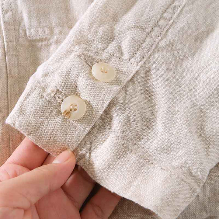 "Eleganter Herren Leinenblazer - Sommerblazer, knitterarm, atmungsaktiv, Frontansicht"