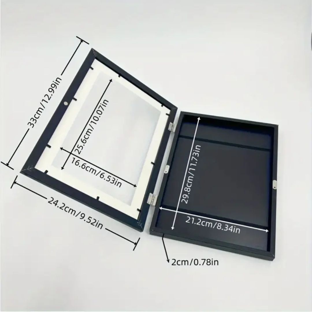 Eleganter Kinder-Bilderrahmen mit Platz für 150 Zeichnungen, modernes Design, einfacher Austausch, perfekt für Kunstwerke.