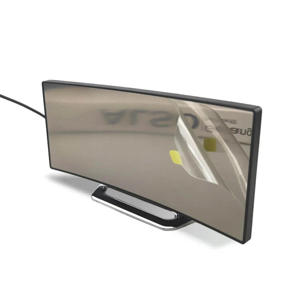 "Eleganter LED-Digitalwecker mit großem Display und geschwungenem Design, ideal für moderne Wohnräume, klar lesbar."