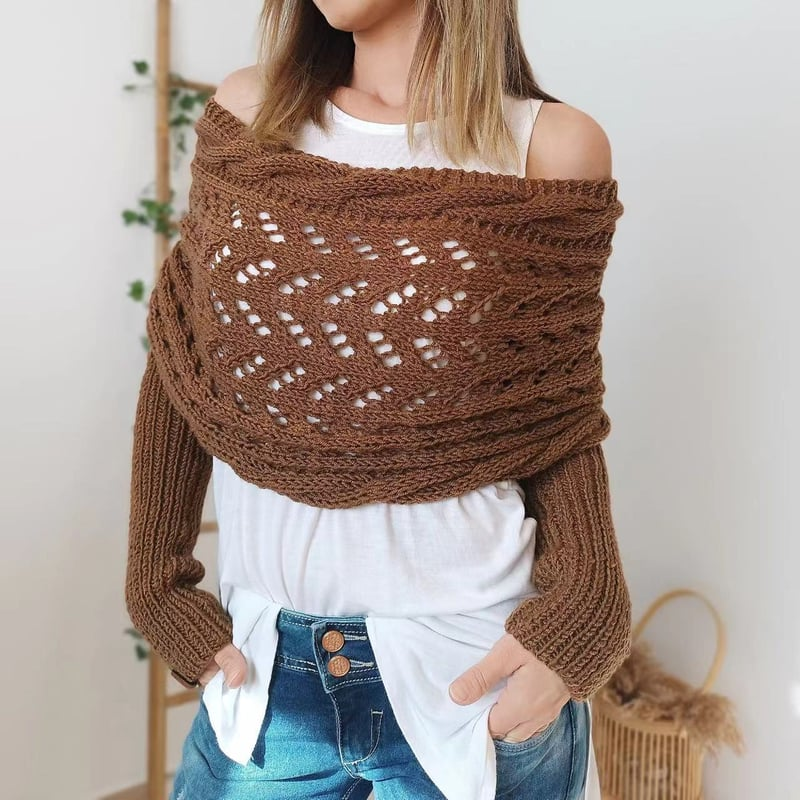 Eleganter Strickschal in Dunkelblau, kuschelig und vielseitig, hochwertiger Strick, passt zu jedem Outfit, ideal für Damen.