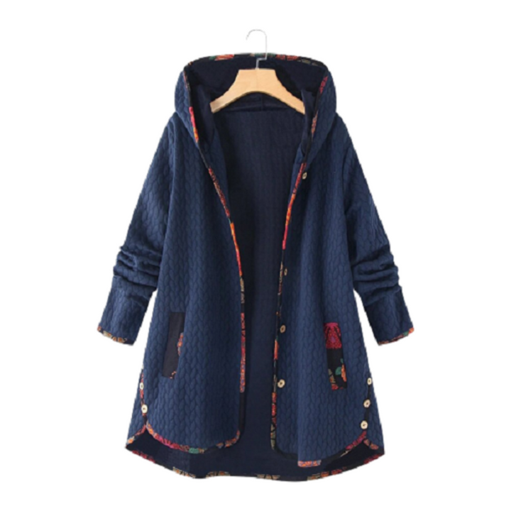 Eleganter Wintermantel für Herren, klassisches Design in Blau, isoliert für warme Wintertage, stilvoll und zeitlos.