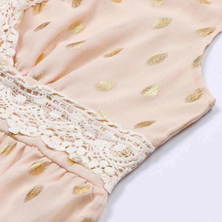 "Elegantes Boho-Sommerkleid Nova in Blau, fließendes Design, perfekter Sommer-Look für Damen."