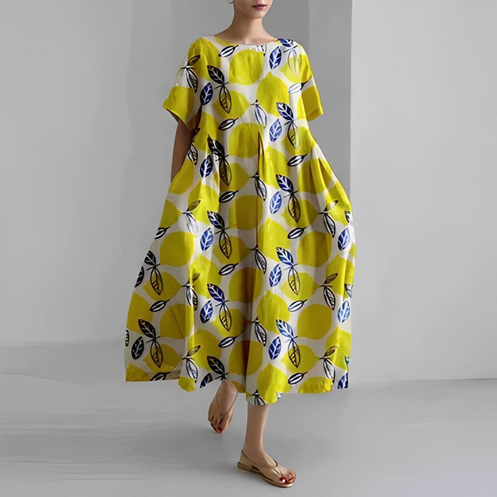 Elegantes Damen Blumenkleid mit floralen Mustern, perfekte Wahl für Sommer, kombiniert Komfort mit stilvoller Passform.
