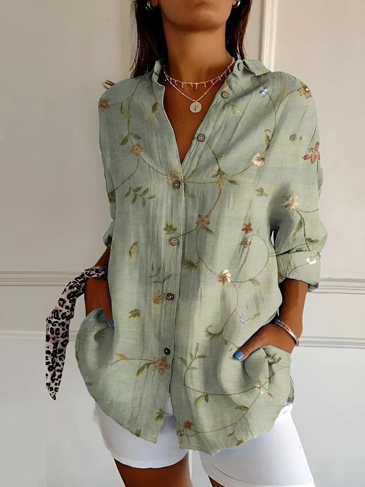 Elegantes Damen Button-Down-Hemd, leicht, atmungsaktiv, figurbetont, für einen stilvollen und komfortablen Look.
