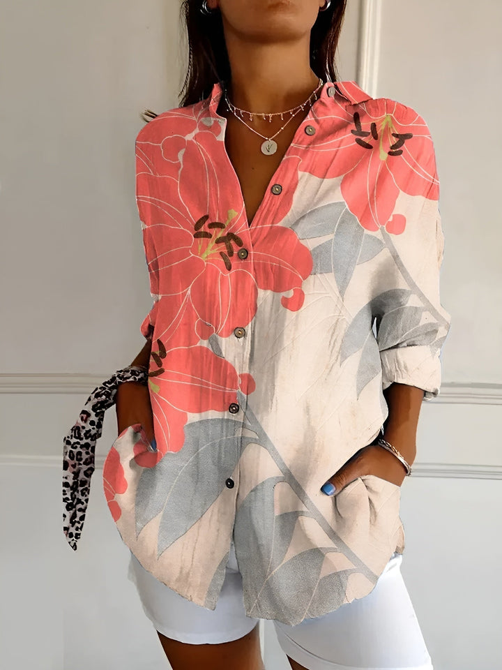 Elegantes Damen Button-Down-Hemd, leicht, atmungsaktiv, figurbetont, für einen stilvollen und komfortablen Look.