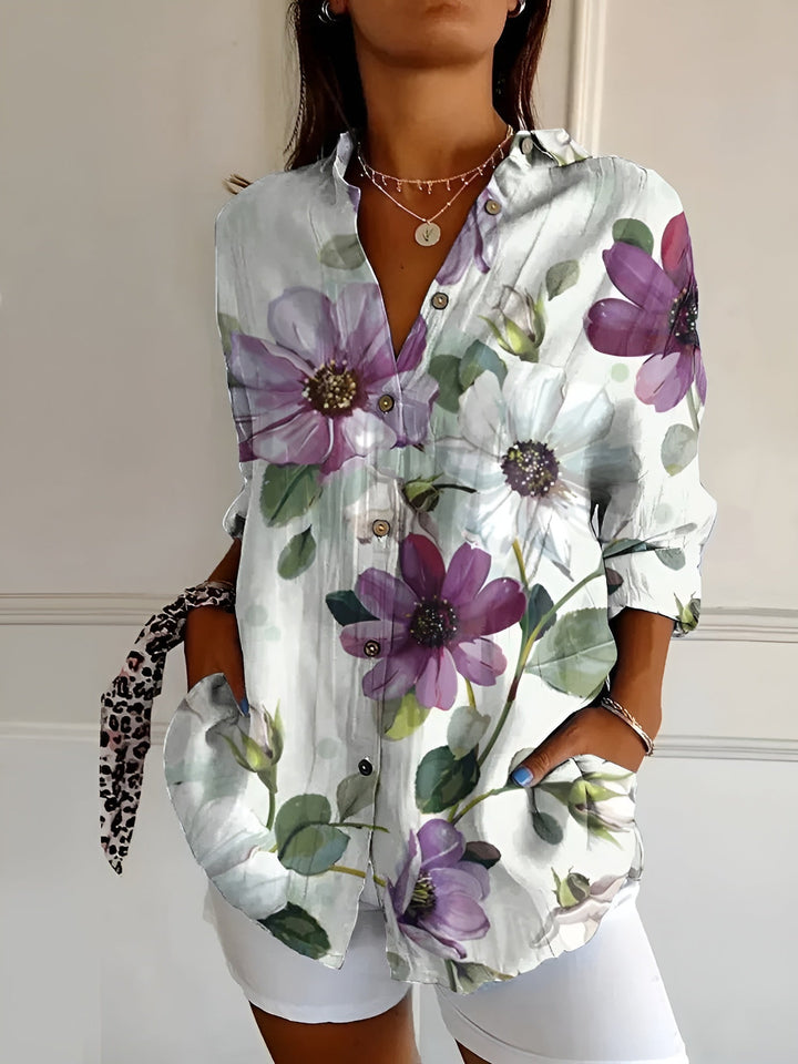Elegantes Damen Button-Down-Hemd, leicht, atmungsaktiv, figurbetont, für einen stilvollen und komfortablen Look.