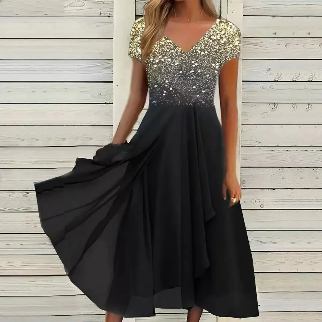 Elegantes Damen Chiffon Partykleid für stilvolle Auftritte, faszinierendes Design, ideal für festliche Anlässe.