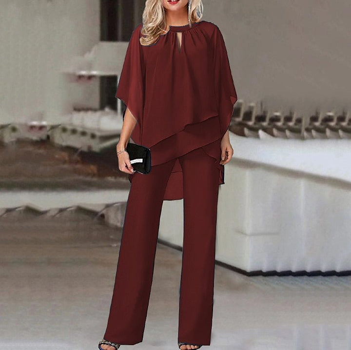 Elegantes Damen-Set, glänzend mit elegantem Schnitt, ideal für besondere Anlässe, stilvoll und bequem zu tragen.