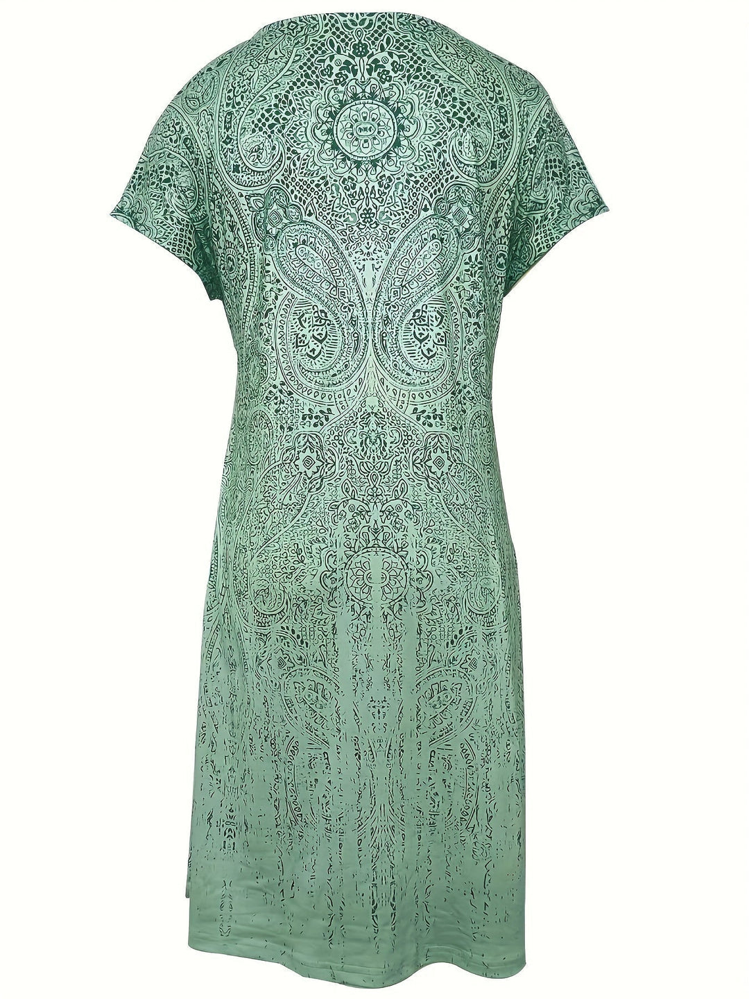 Elegantes Damen-Sommerkleid, Rundhalsausschnitt, kurze Ärmel, Mini, ideal für sonnige Tage, stilvoll und luftig.