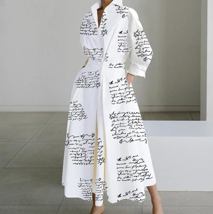 "Elegantes Damen Sommerkleid, V-Ausschnitt, Midi-Länge in fließendem Stoff, ideal für Cocktailpartys und formelle Anlässe"