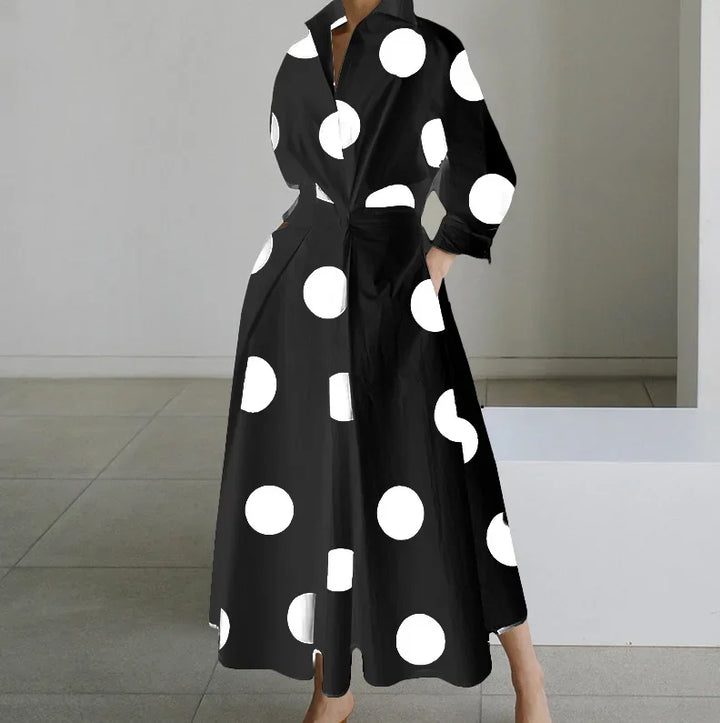"Elegantes Damen Sommerkleid, V-Ausschnitt, Midi-Länge in fließendem Stoff, ideal für Cocktailpartys und formelle Anlässe"