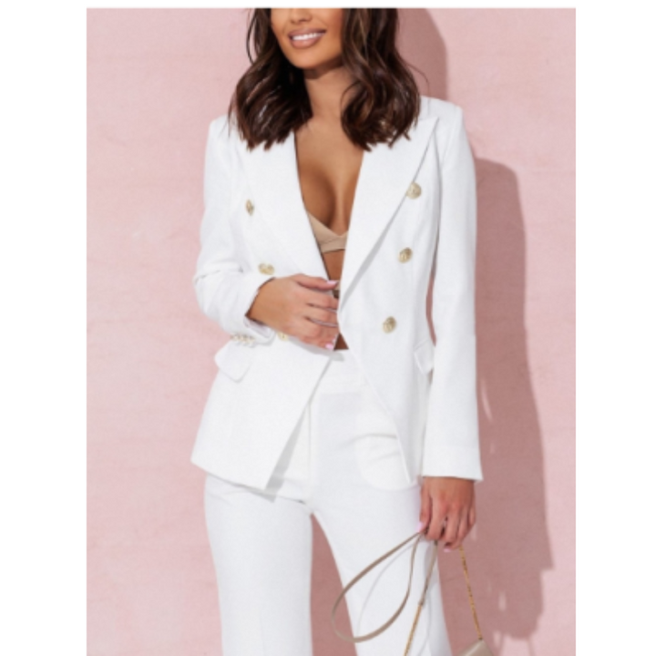 Elegantes Damen Zweiteiler Set mit klarer Silhouette und vielseitigen Farben, ideal für Business und professionelle Anlässe.
