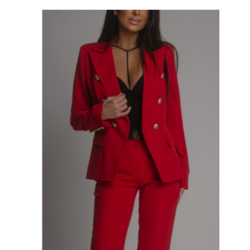 Elegantes Damen Zweiteiler Set mit klarer Silhouette und vielseitigen Farben, ideal für Business und professionelle Anlässe.