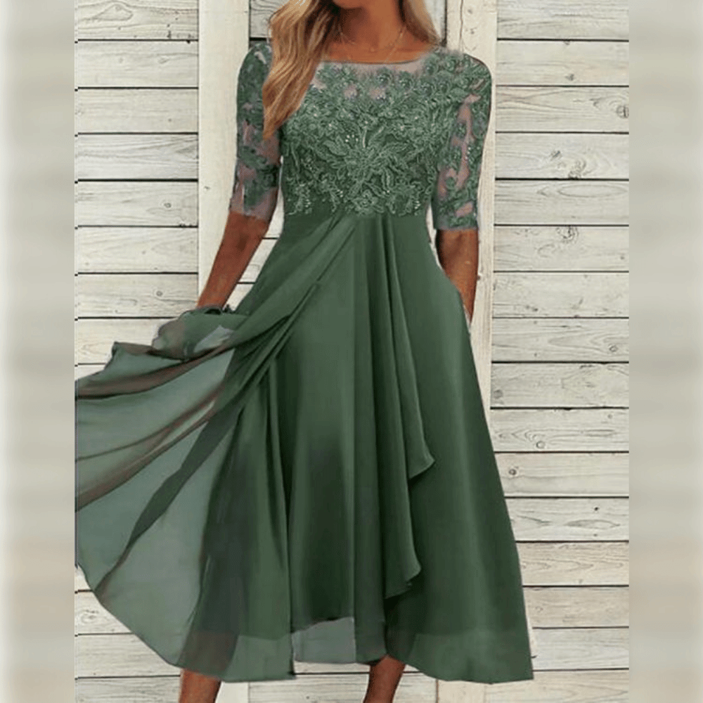 "Elegantes Damenkleid mit schickem Design, komfortabler Passform und zeitloser Ästhetik für besondere Anlässe."