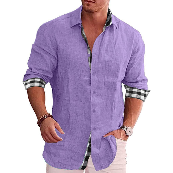 Elegantes Herren Langarm-Button-Down-Hemd, komfortabel, für Büro oder Freizeit; stilvolles Update für die Garderobe.