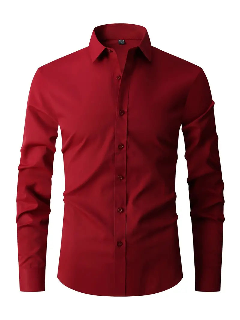 Elegantes Herren Langarmhemd, stilvolles Design, modernes Hemd in verschiedenen Farben für Büro und Events.