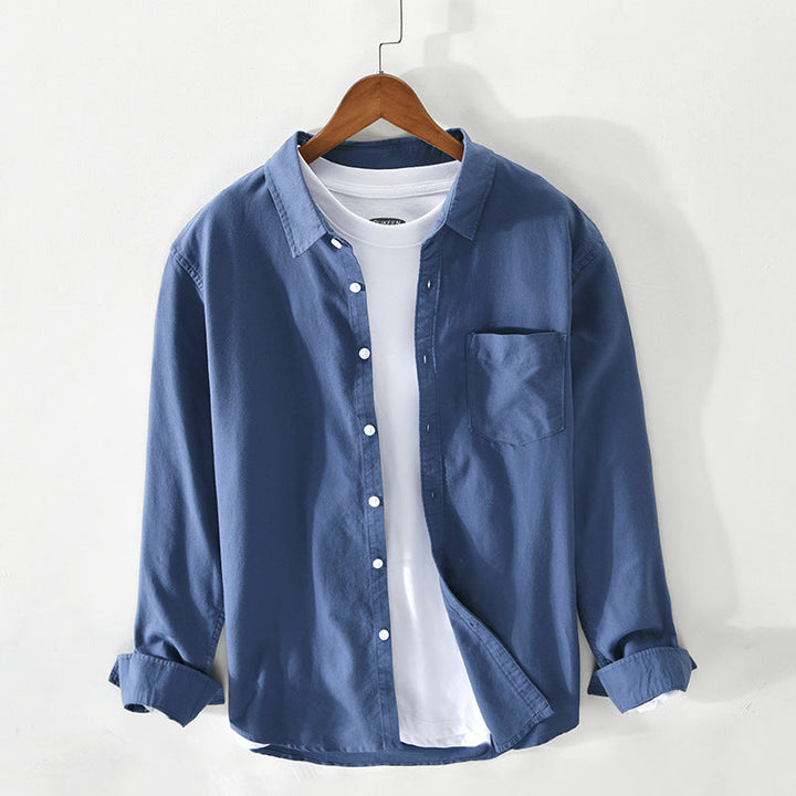 "Elegantes Herren-Oxford-Hemd aus Baumwolle, atmungsaktiv, in klassischem Design, ideal für formelle Anlässe."