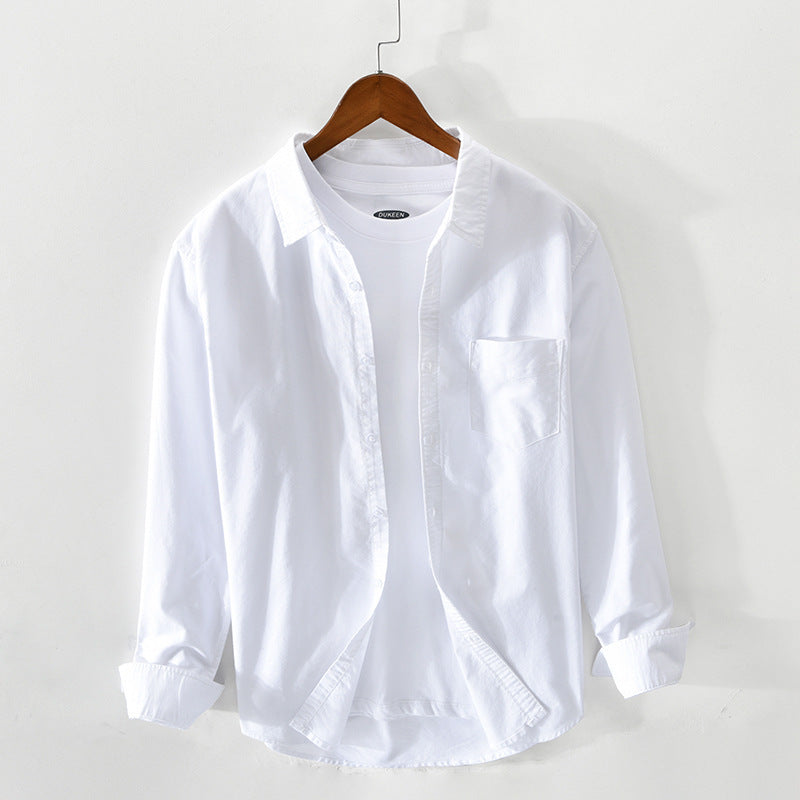 "Elegantes Herren-Oxford-Hemd aus Baumwolle, atmungsaktiv, in klassischem Design, ideal für formelle Anlässe."