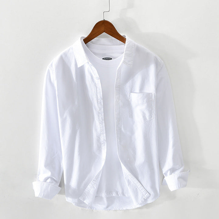 "Elegantes Herren-Oxford-Hemd aus Baumwolle, atmungsaktiv, in klassischem Design, ideal für formelle Anlässe."