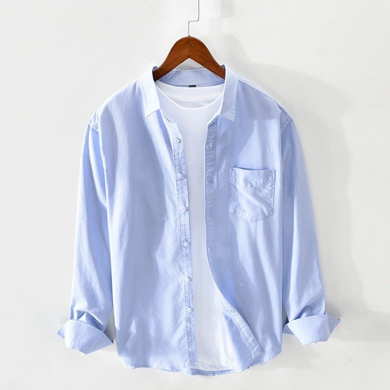 "Elegantes Herren-Oxford-Hemd aus Baumwolle, atmungsaktiv, in klassischem Design, ideal für formelle Anlässe."