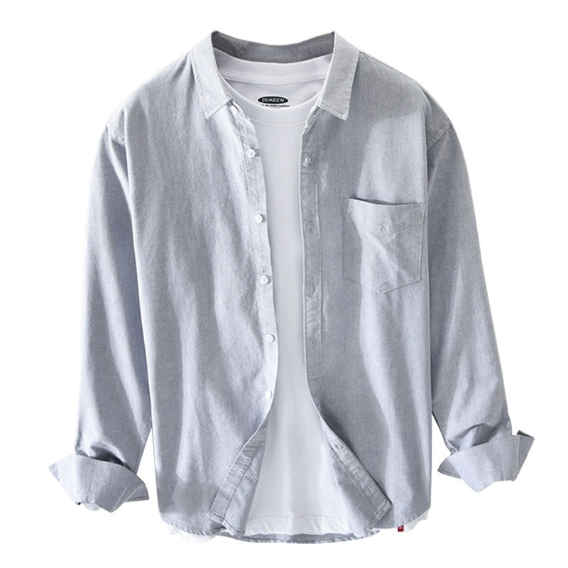 "Elegantes Herren-Oxford-Hemd aus Baumwolle, atmungsaktiv, in klassischem Design, ideal für formelle Anlässe."