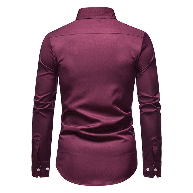 "Elegantes Herren-Paisley-Hemd mit langen Ärmeln, perfekt für smart-casual Look in verschiedenen Farben."