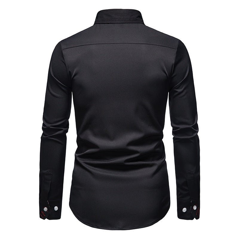 "Elegantes Herren-Paisley-Hemd mit langen Ärmeln, perfekt für smart-casual Look in verschiedenen Farben."
