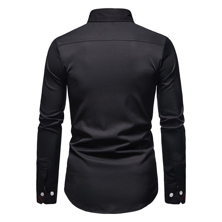 "Elegantes Herren-Paisley-Hemd mit langen Ärmeln, perfekt für smart-casual Look in verschiedenen Farben."