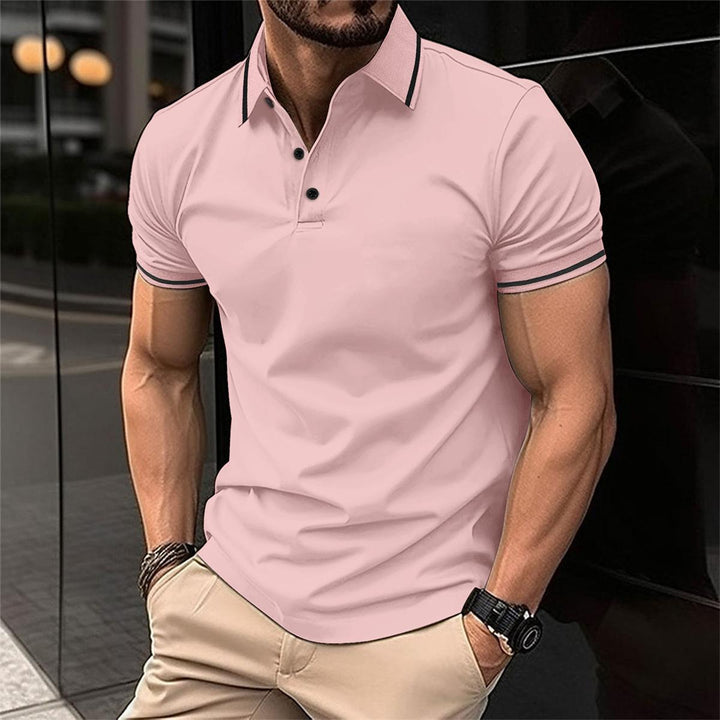"Elegantes Herren Poloshirt, atmungsaktiv, vielseitig einsetzbar, für eleganten Freizeitstil; klassisches Design, kurzärmelig
