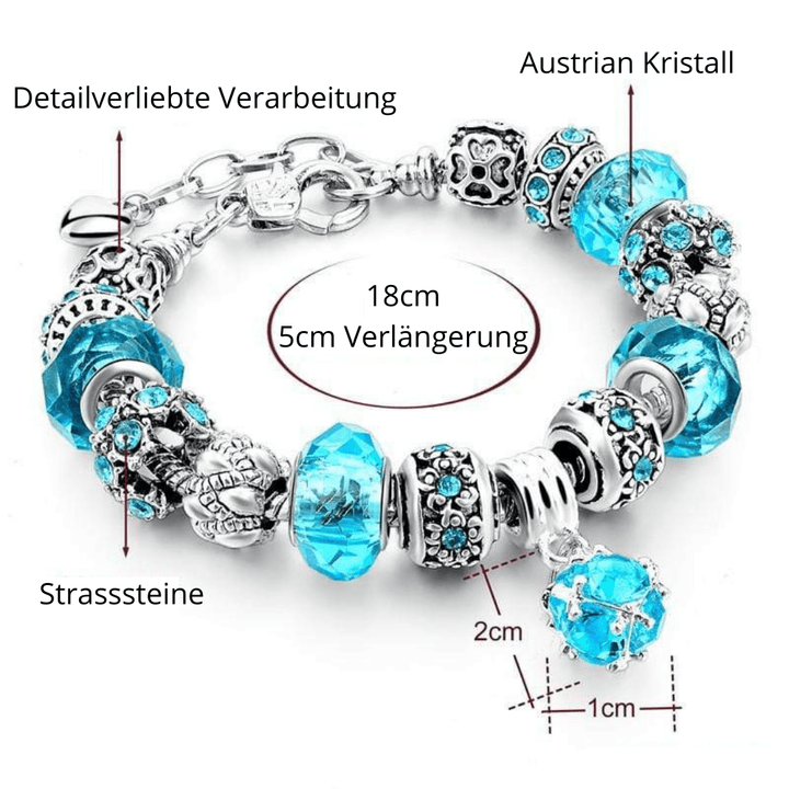 Elegantes Ocean Charm Armband, maritime Anhänger, stilvoll, vielseitig, Schmuck für Meerliebhaber, Detailansicht.