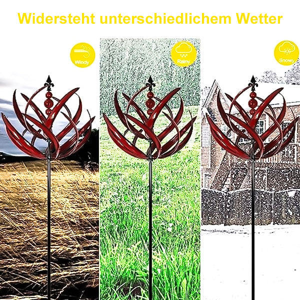 "Elegantes rotierendes Metall-Windspiel, antike Optik, für Garten oder Terrasse, beeindruckender dekorativer Effekt"