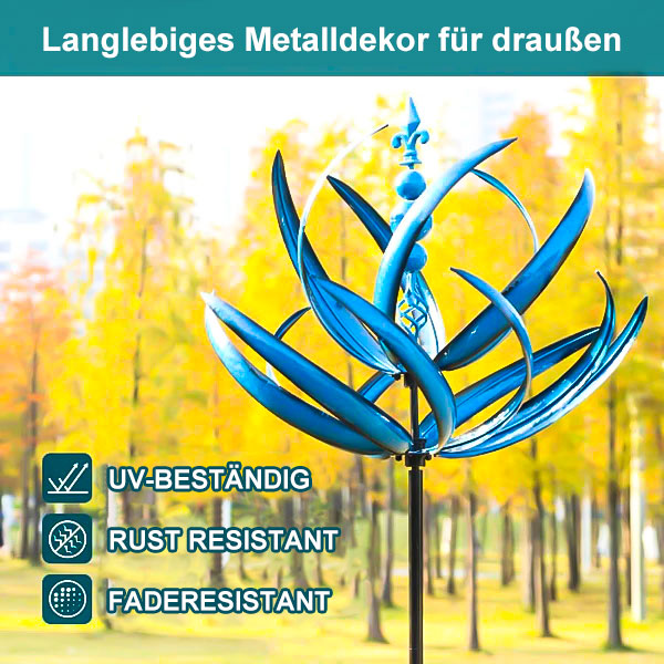 "Elegantes rotierendes Metall-Windspiel, antike Optik, für Garten oder Terrasse, beeindruckender dekorativer Effekt"
