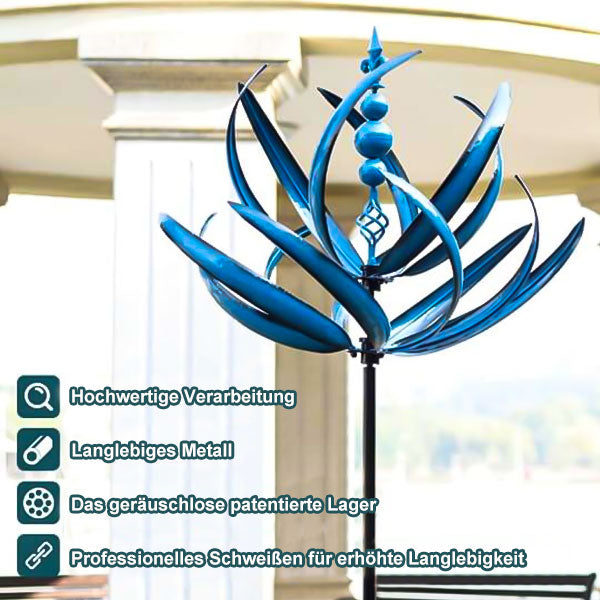 "Elegantes rotierendes Metall-Windspiel, antike Optik, für Garten oder Terrasse, beeindruckender dekorativer Effekt"
