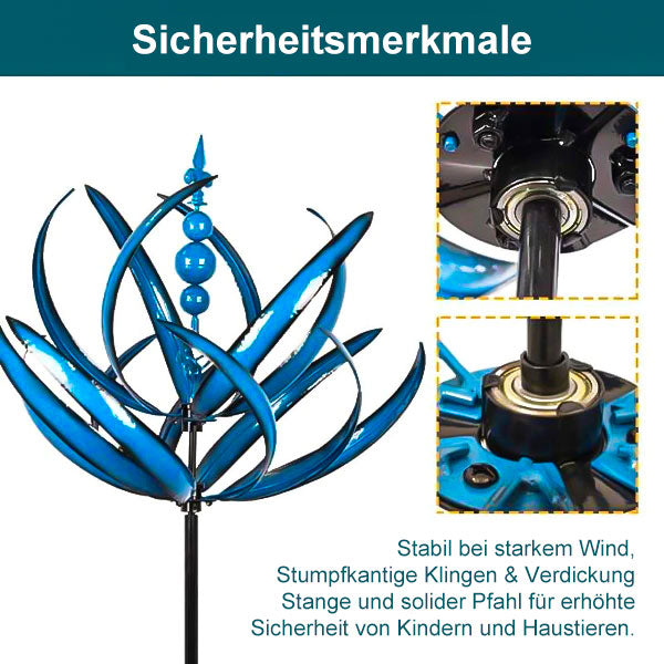 "Elegantes rotierendes Metall-Windspiel, antike Optik, für Garten oder Terrasse, beeindruckender dekorativer Effekt"