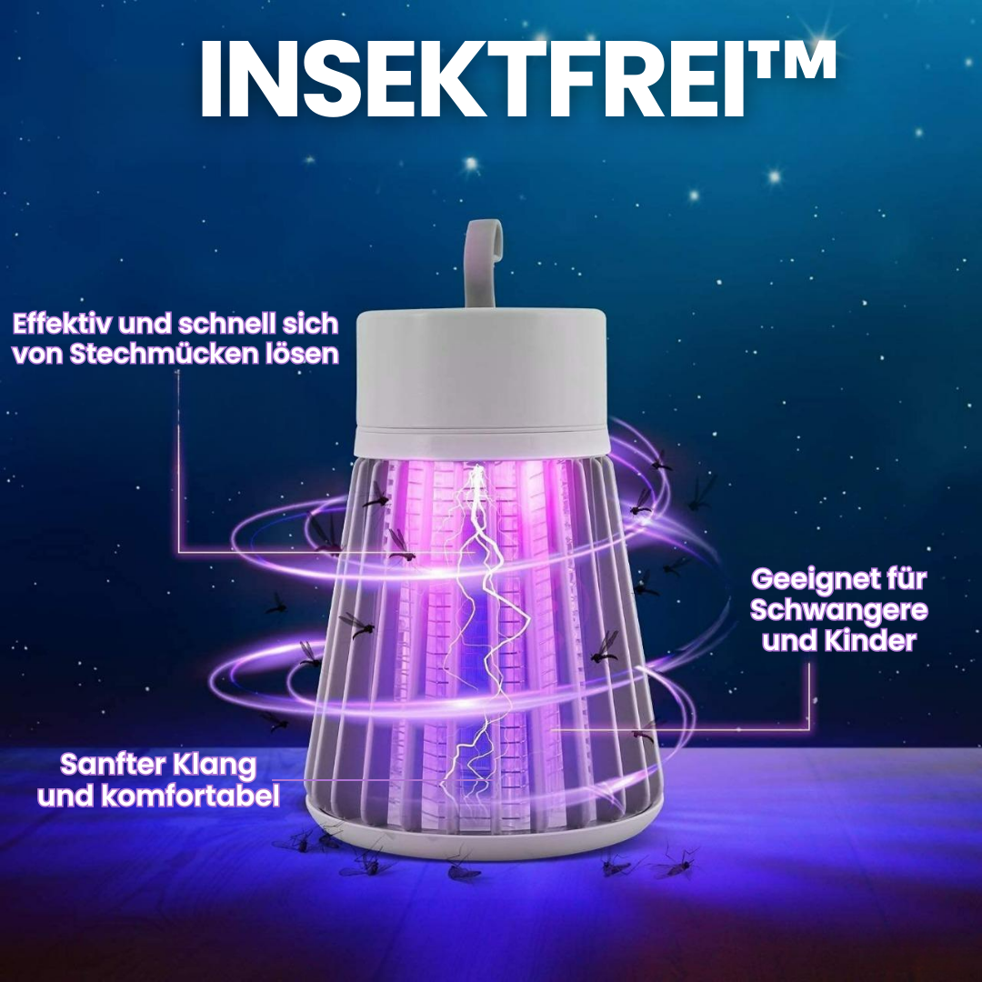 Elektrische Insektenfalle mit UV-Licht, kompakt und leicht, schützt Innen- und Außenbereiche effektiv vor Mücken.