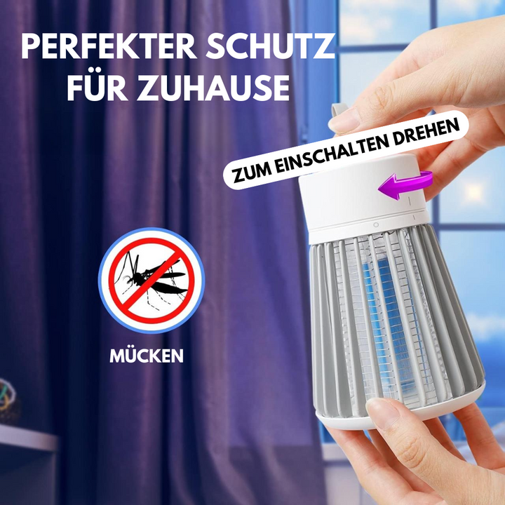 Elektrische Insektenfalle mit UV-Licht, kompakt und leicht, schützt Innen- und Außenbereiche effektiv vor Mücken.