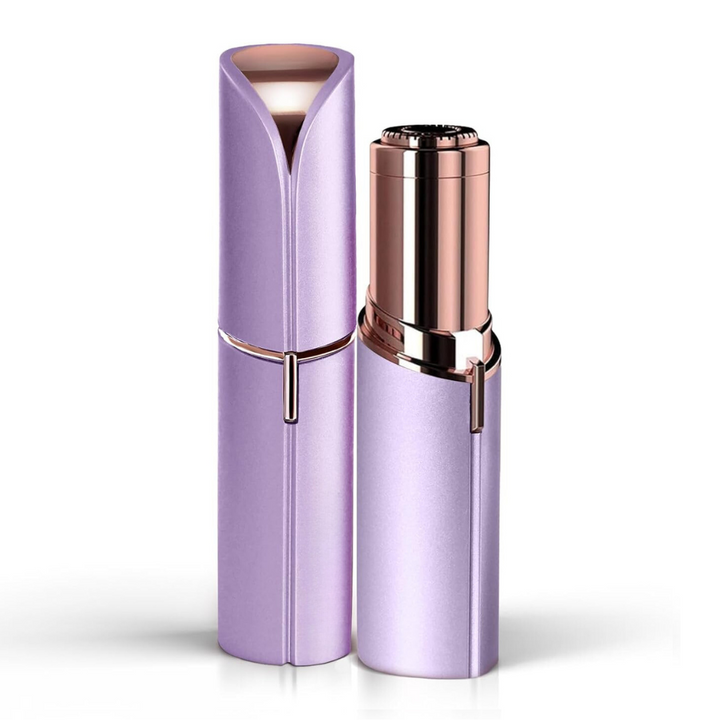 "Elektrischer blauer Gesichtshaarentferner für schmerzfreies Dermaplaning, ideal für Frauen mit empfindlicher Haut."