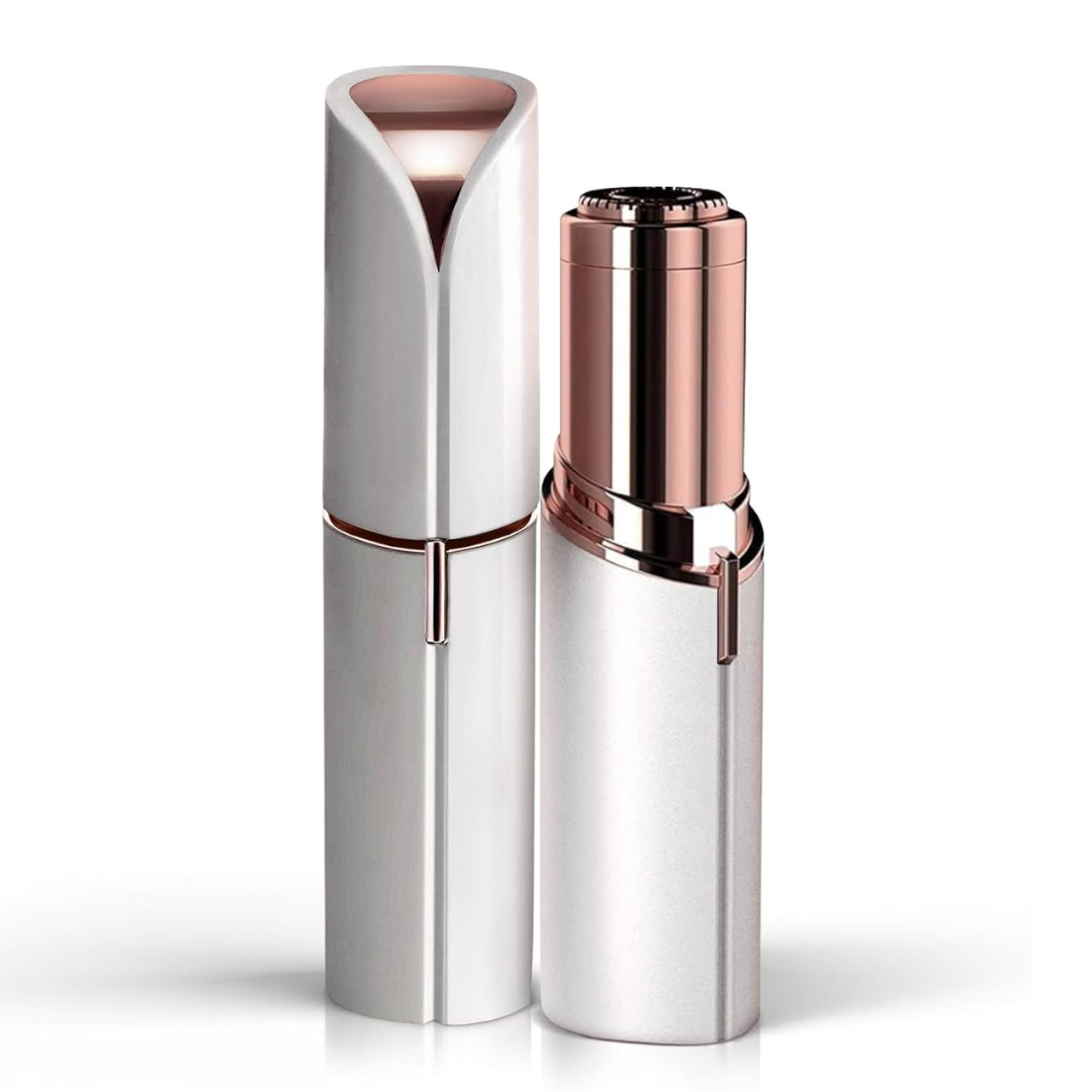 "Elektrischer blauer Gesichtshaarentferner für schmerzfreies Dermaplaning, ideal für Frauen mit empfindlicher Haut."