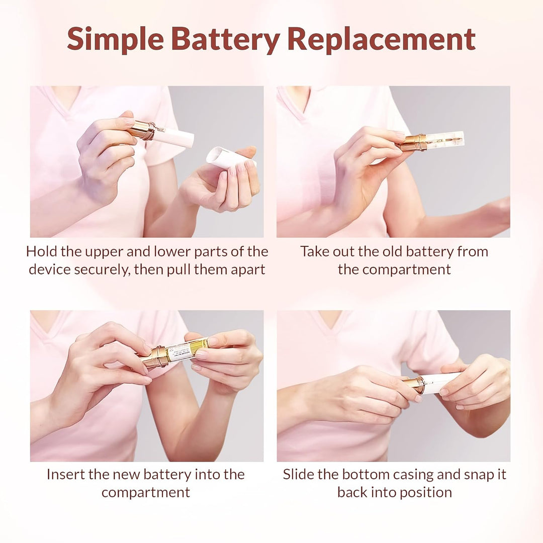 "Elektrischer blauer Gesichtshaarentferner für schmerzfreies Dermaplaning, ideal für Frauen mit empfindlicher Haut."