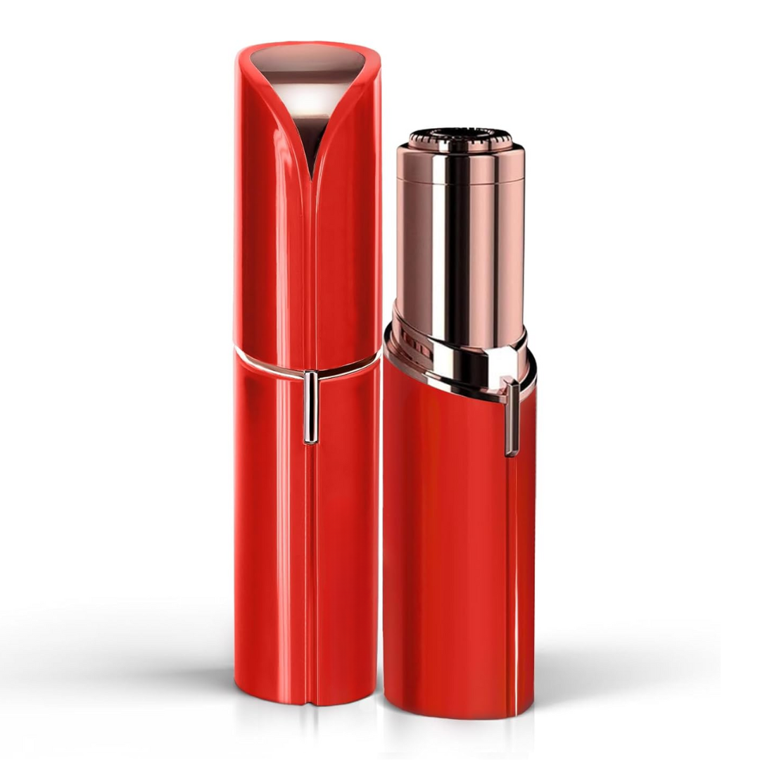 "Elektrischer blauer Gesichtshaarentferner für schmerzfreies Dermaplaning, ideal für Frauen mit empfindlicher Haut."