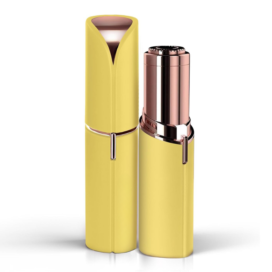 "Elektrischer blauer Gesichtshaarentferner für schmerzfreies Dermaplaning, ideal für Frauen mit empfindlicher Haut."