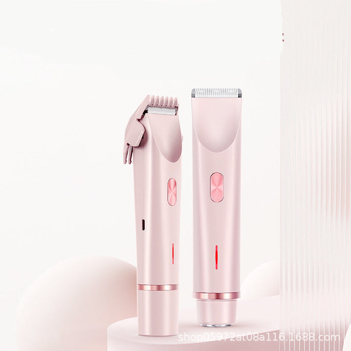 Elektrischer Haartrimmer für Frauen, elegant, ergonomisch, für sanfte und präzise Haarentfernung an empfindlichen Stellen.