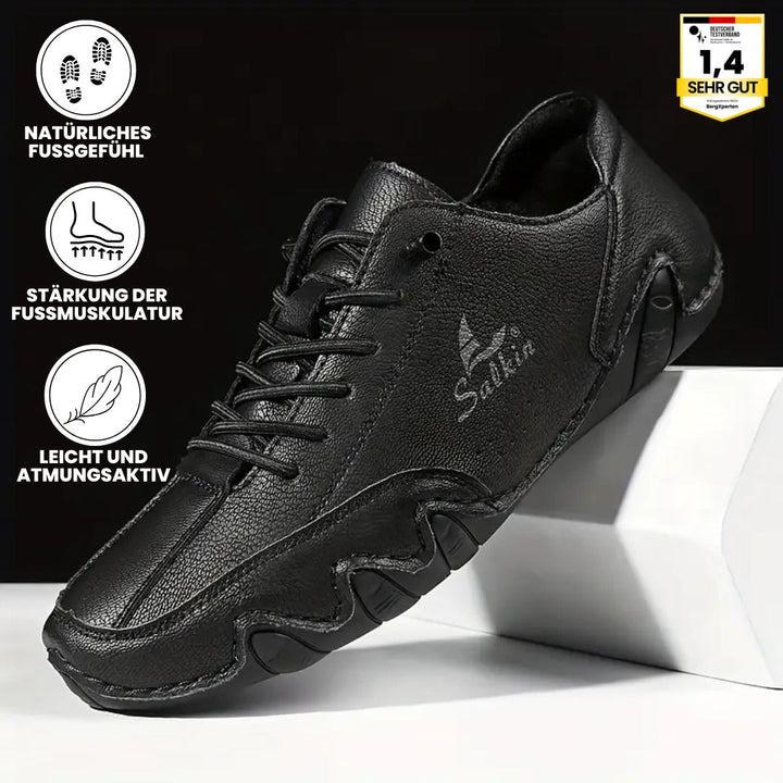 Ergonomische Barfußschuhe für Damen, blau, mit rutschfester Sohle und breitem Zehenraum für natürlichen Komfort und Halt.